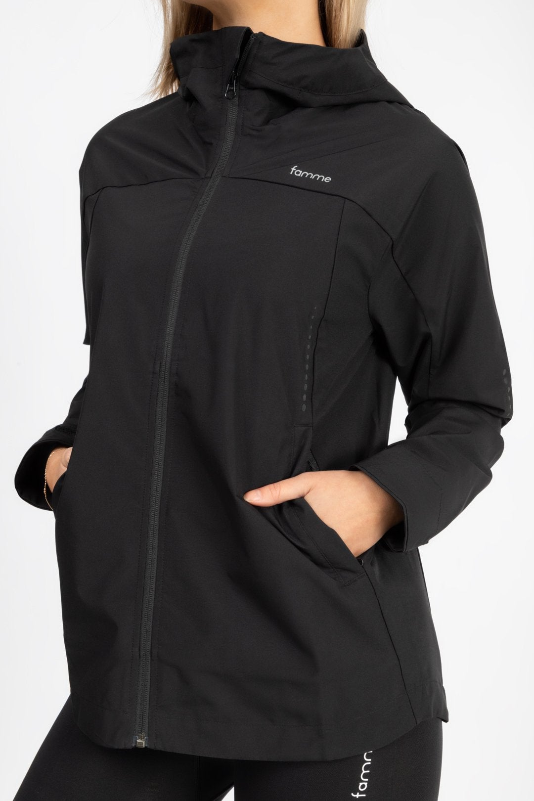 Celine Rain Jacket - Regnjakke for dame - Svart - Famme