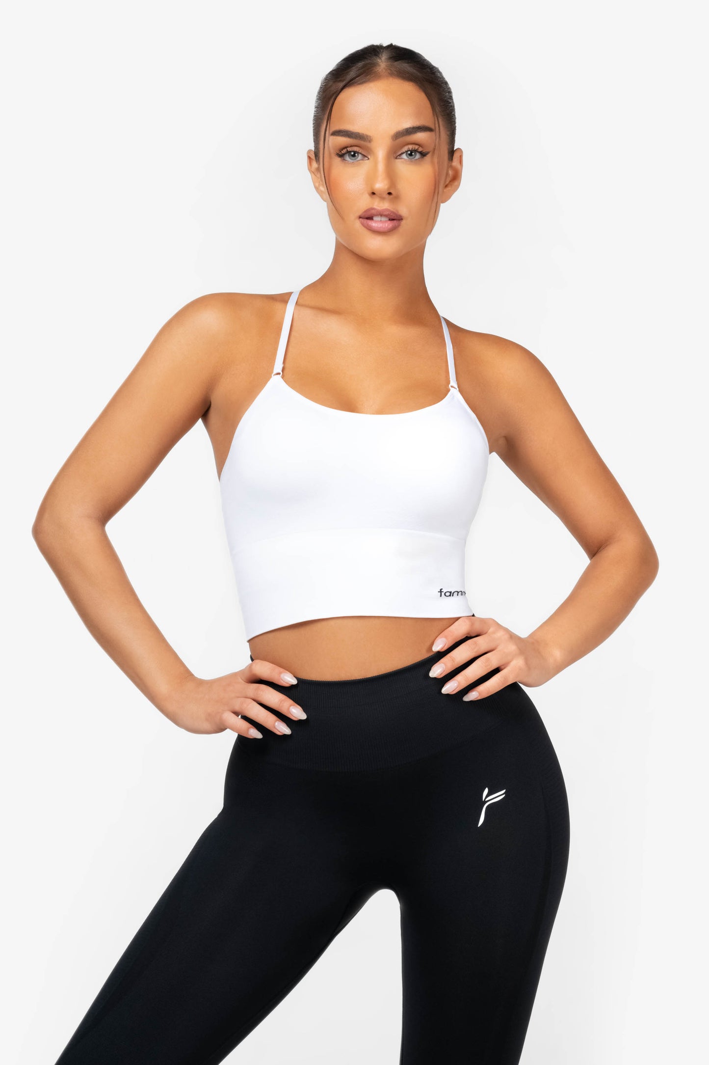 White Power Seamless Top - for dame - Famme - Crop Top
