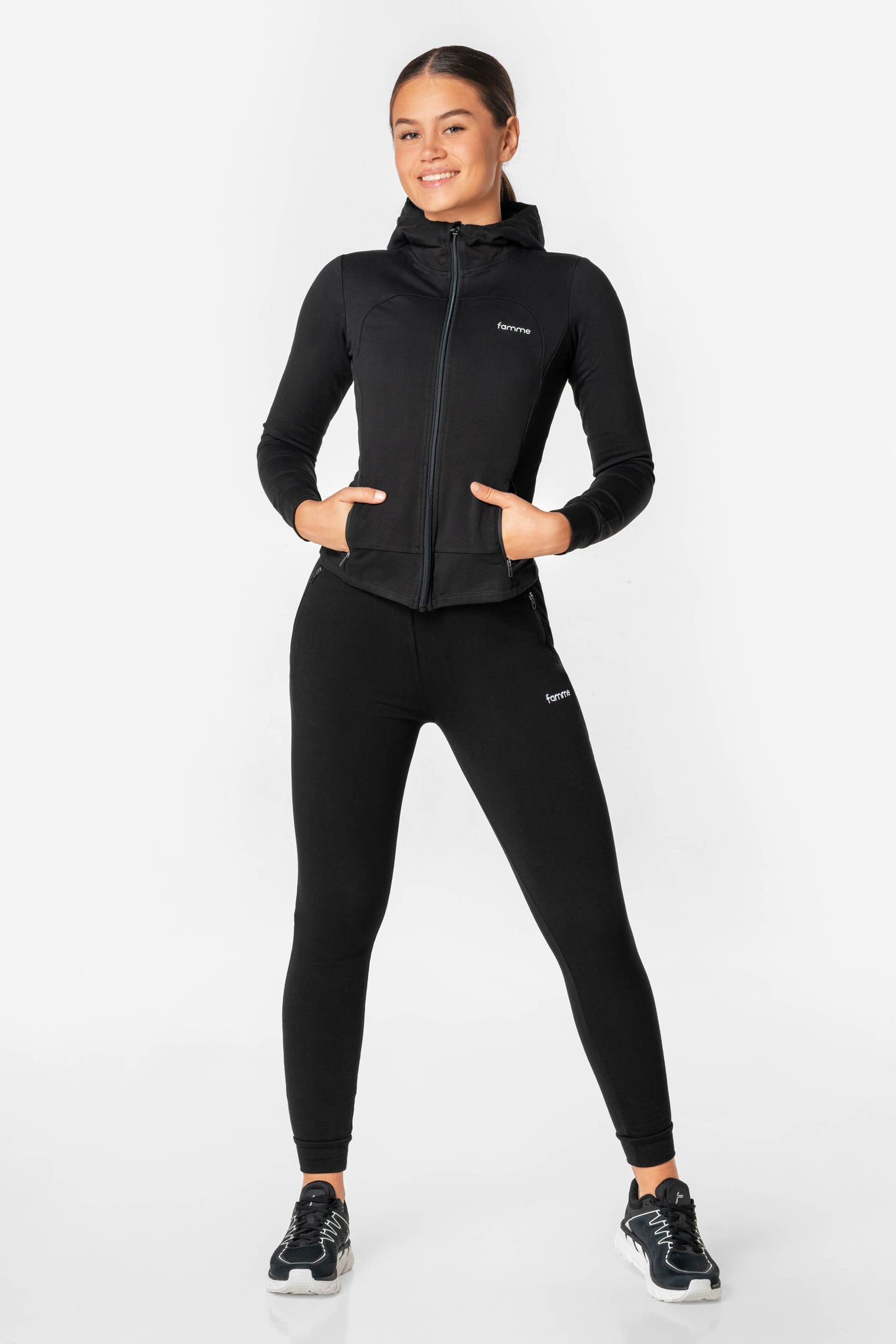 Black Fit Hoodie - for dame - Famme - Hoodie