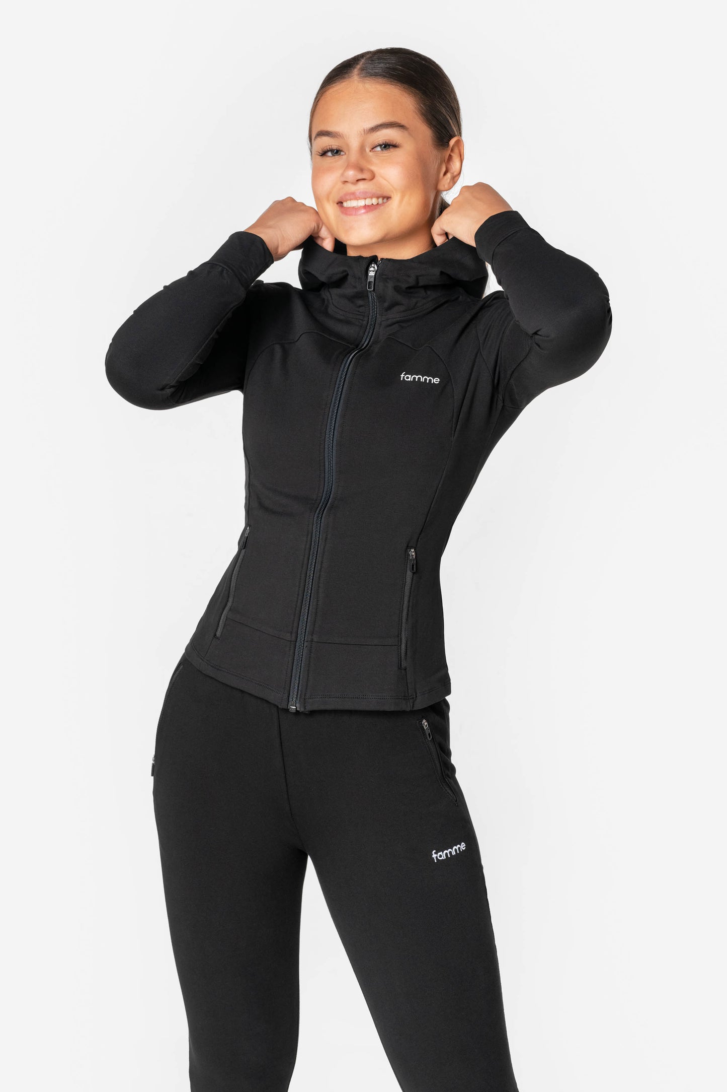 Black Fit Hoodie - for dame - Famme - Hoodie