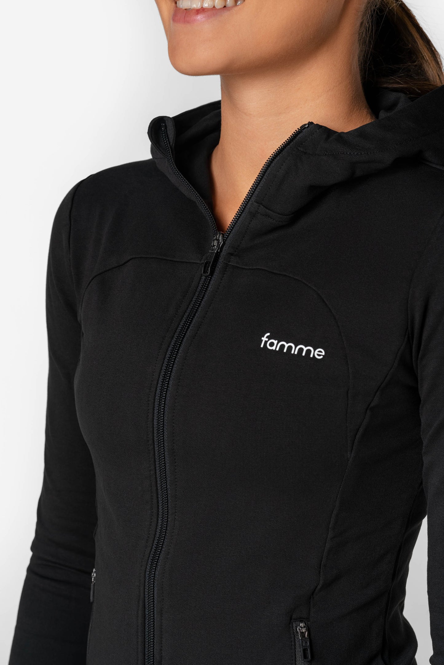 Black Fit Hoodie - for dame - Famme - Hoodie