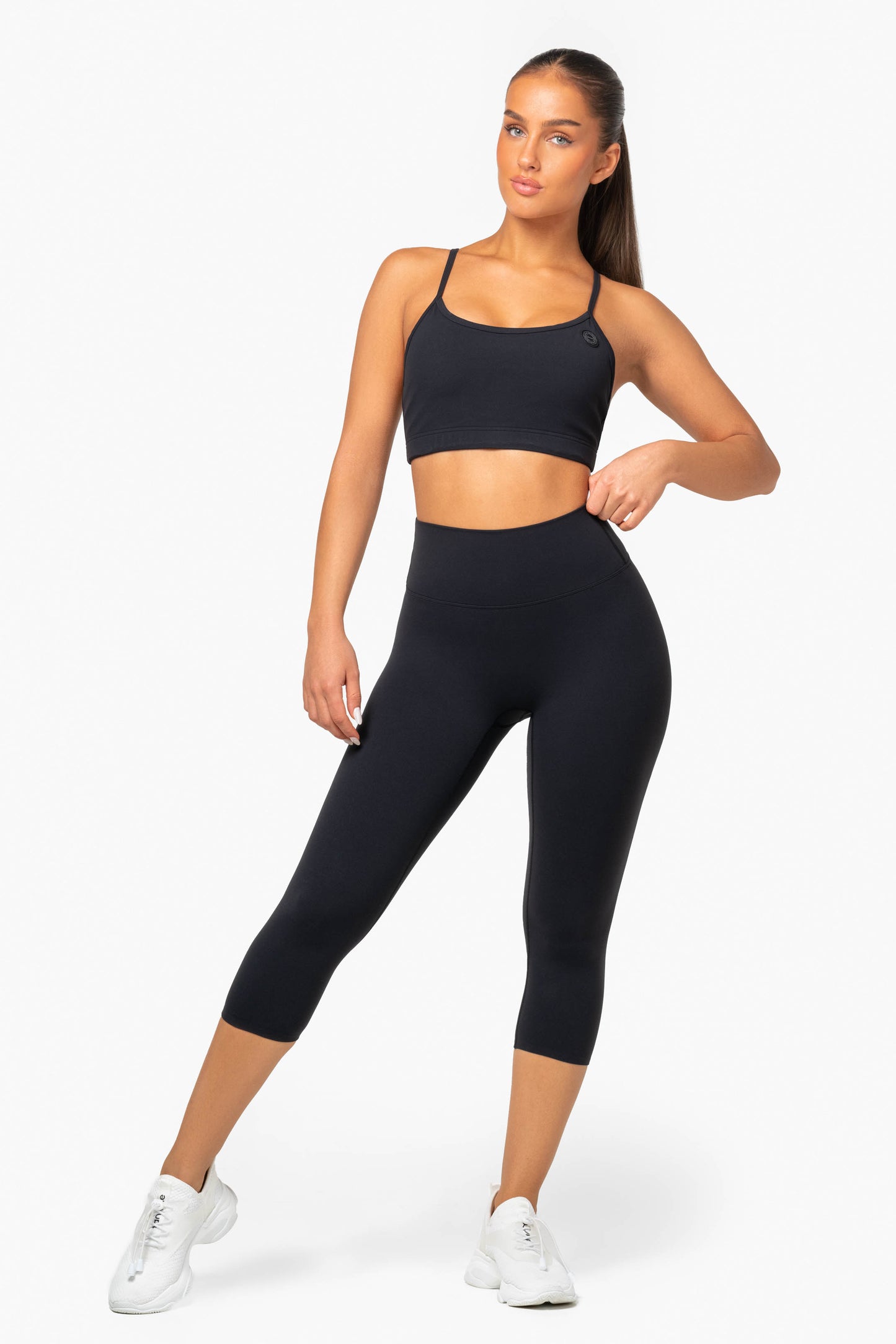 Black Softy Capri Leggings - for dame - Famme - Leggings