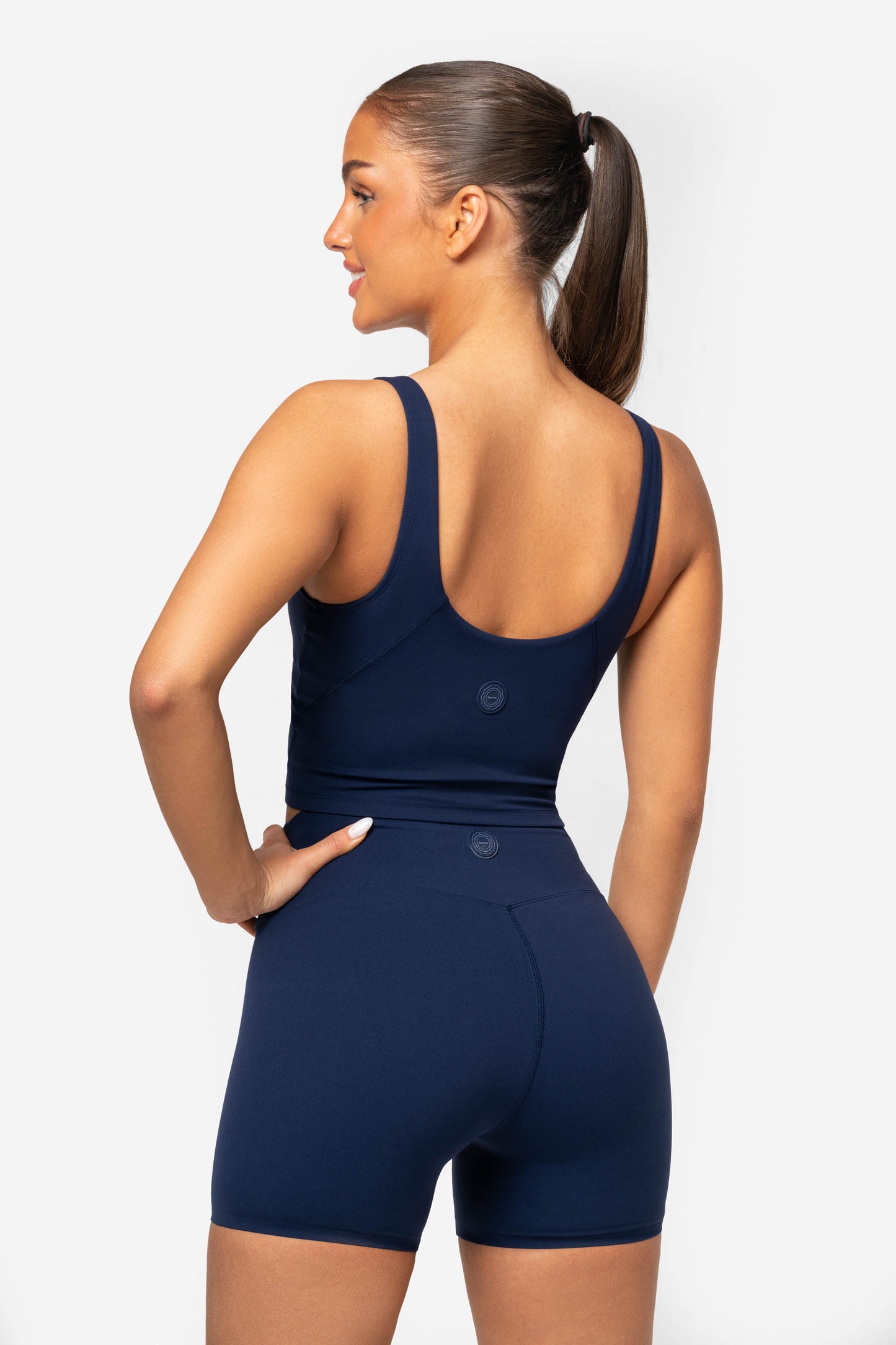 Dark Blue Softy Crop Top - for dame - Famme - Top