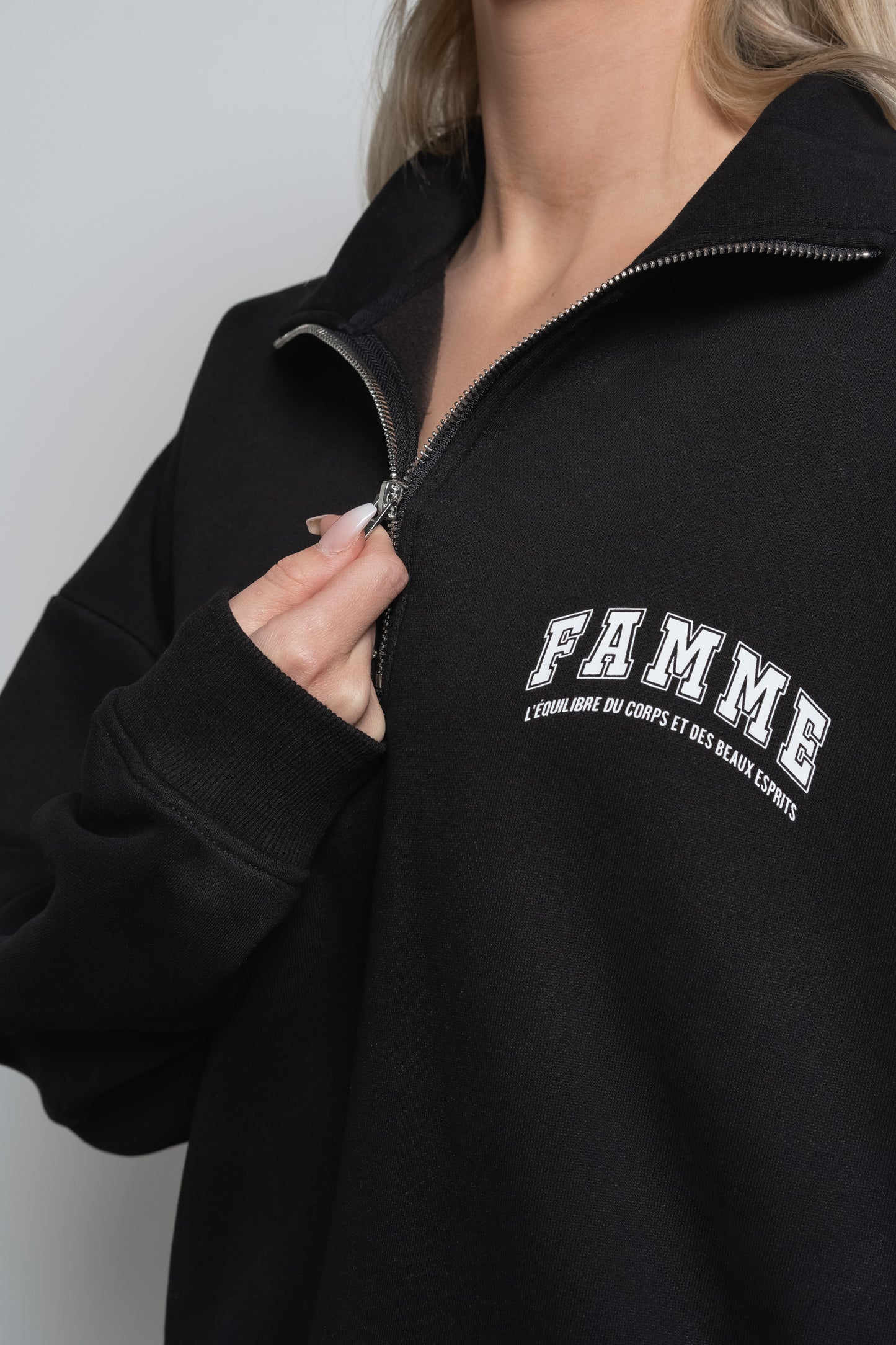 Black Équilibre Sweat Half Zip - for dame - Famme - Sweatshirt