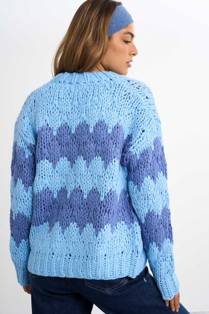 Chunky stickad kofta