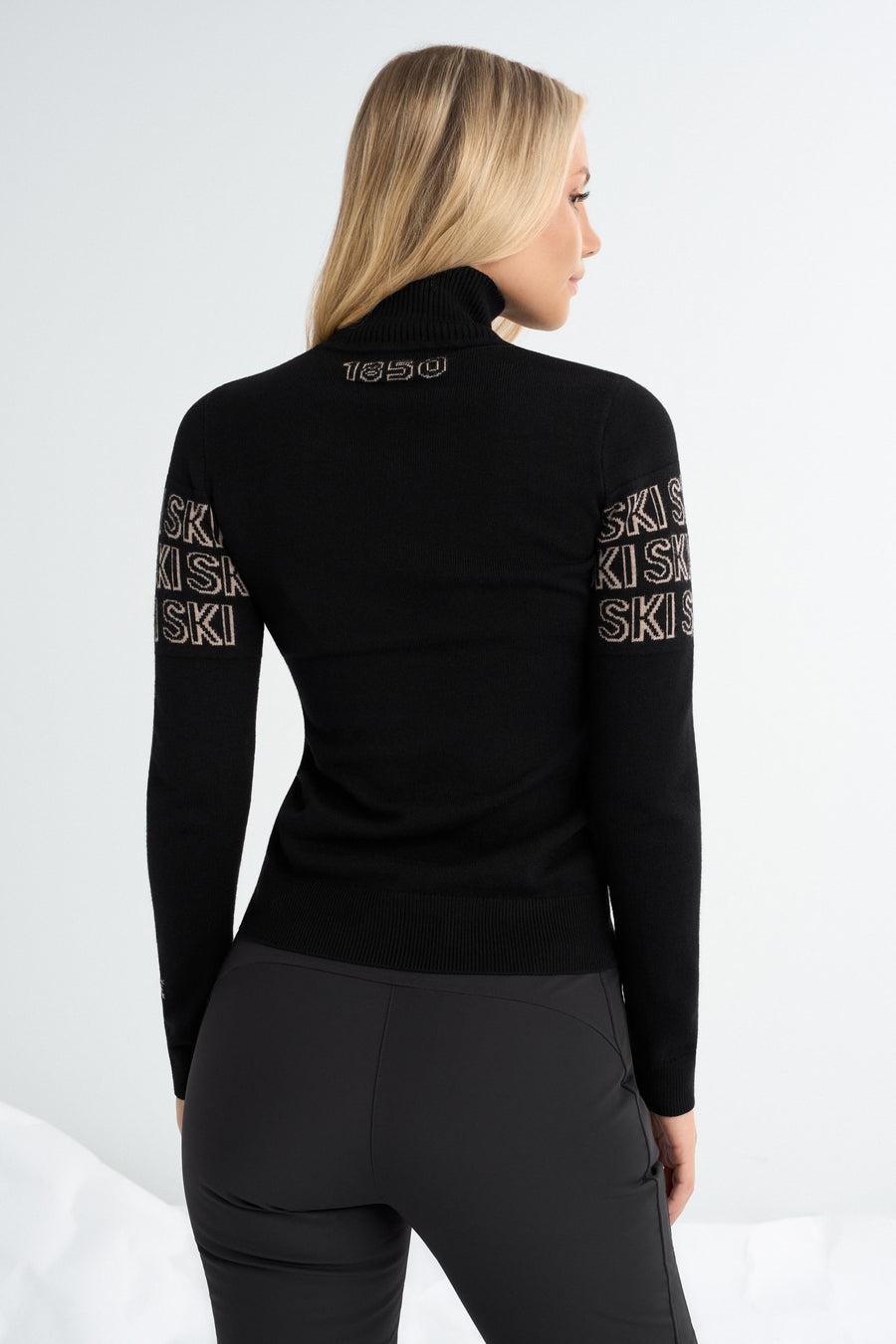Courchevel Zip Sweater · Black/Beige