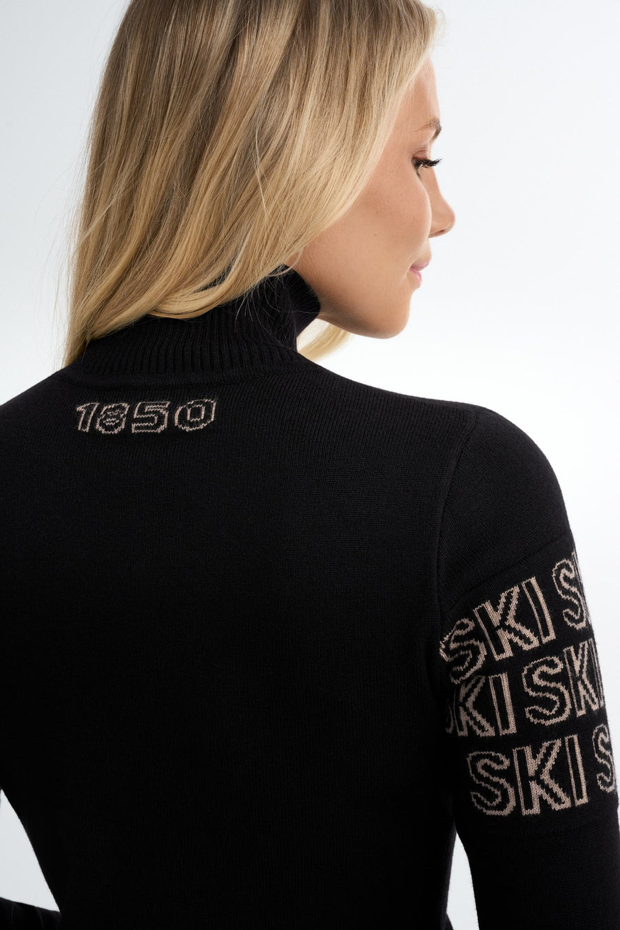 Courchevel Zip Sweater · Black/Beige