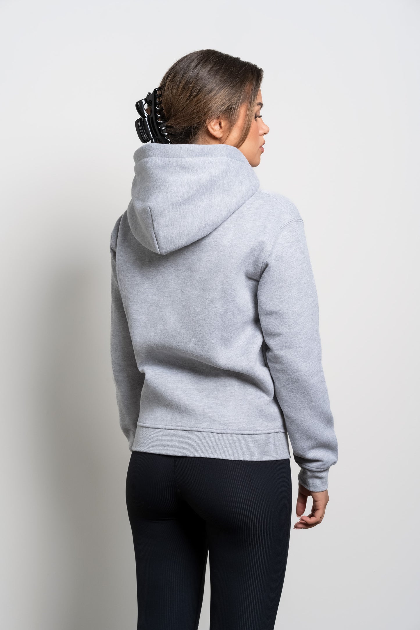 Grey Essential Oversized Full Zip Hoodie - for dame - Famme - Hoodie