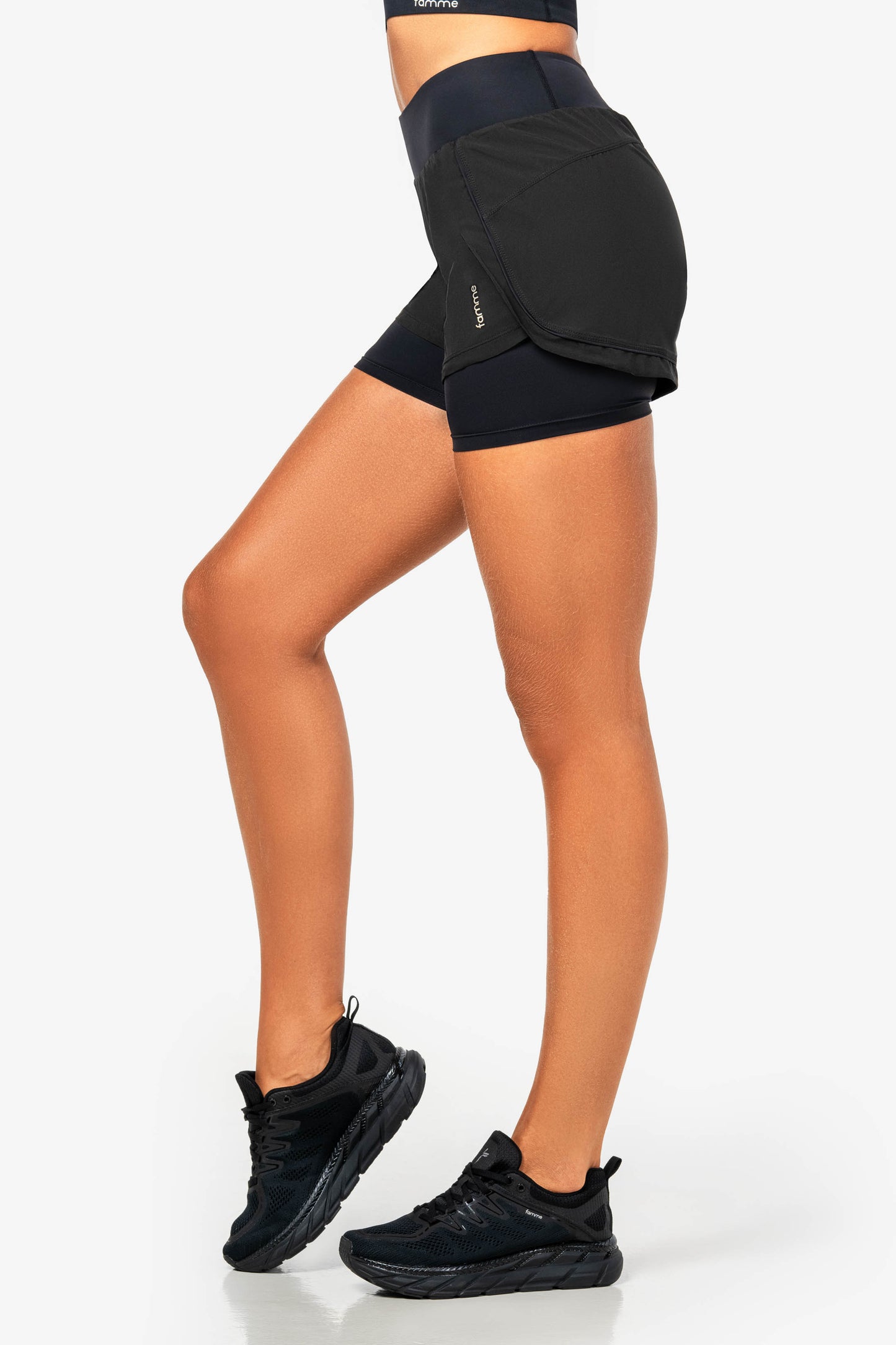 Black Pace Running Shorts - for dame - Famme - Shorts