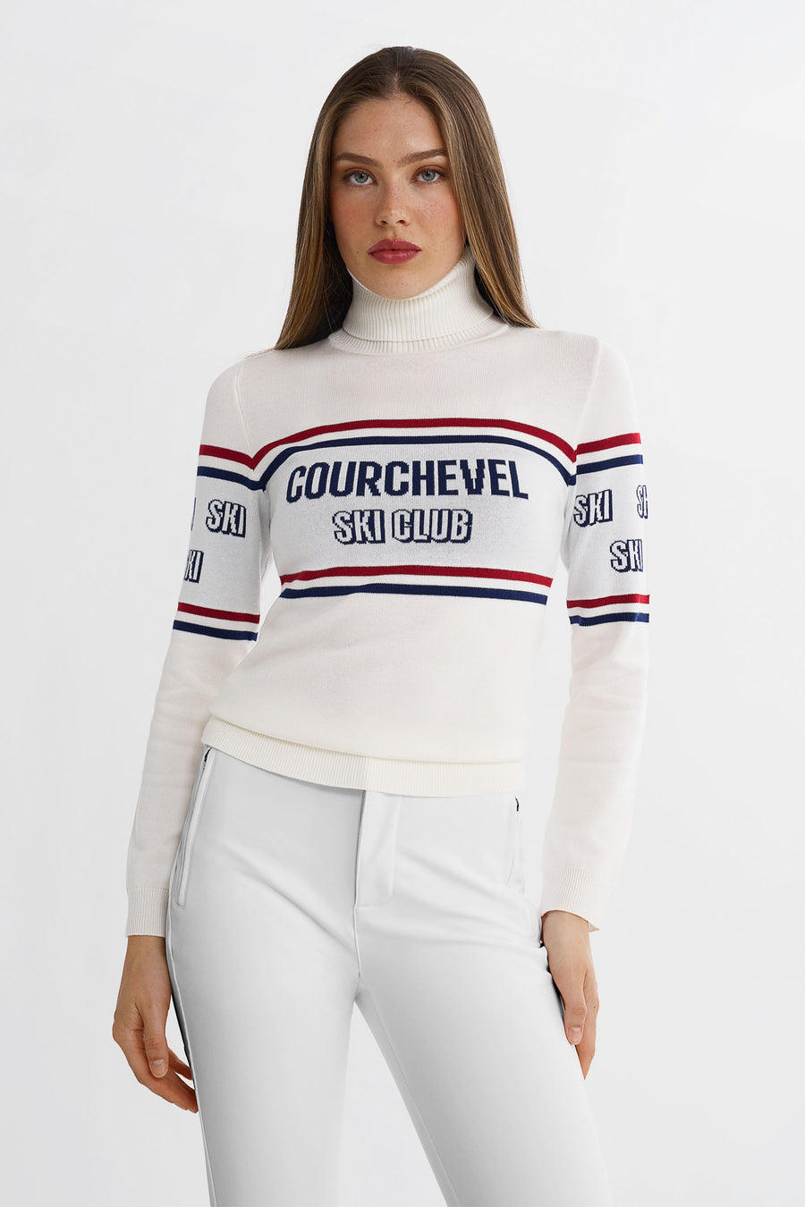 Courchevel Ski Club Sweater · White/Blue/Red