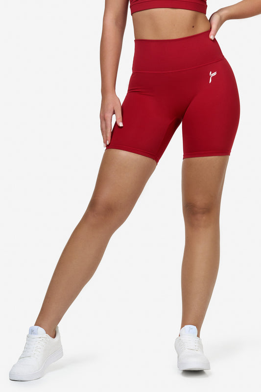 Red Scrunch Shorts - for dame - Famme - Shorts