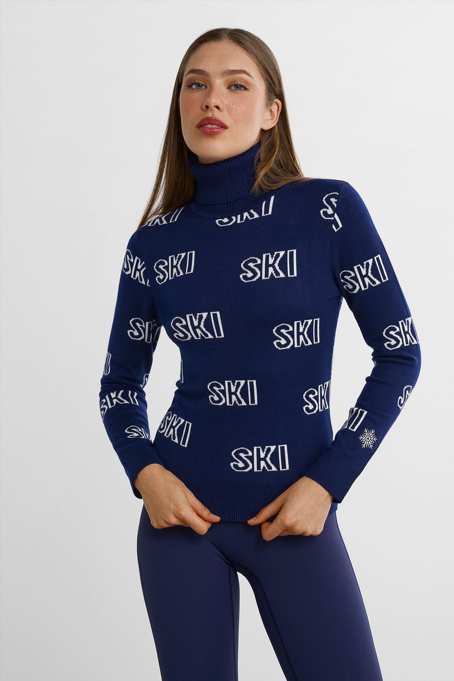 Ski Society Sweater · Navy Blue/White