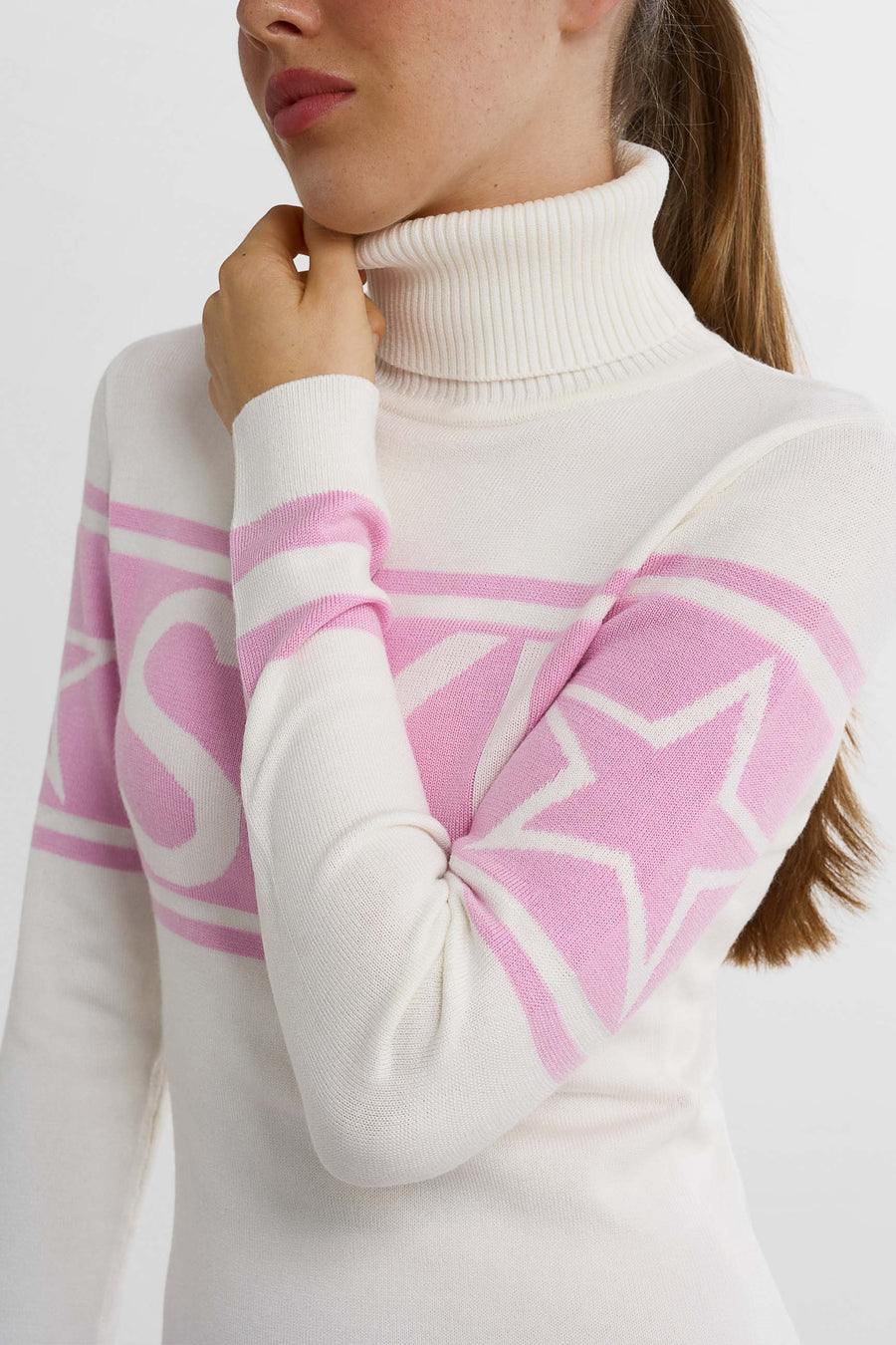 SKI Sweater · White/Pink