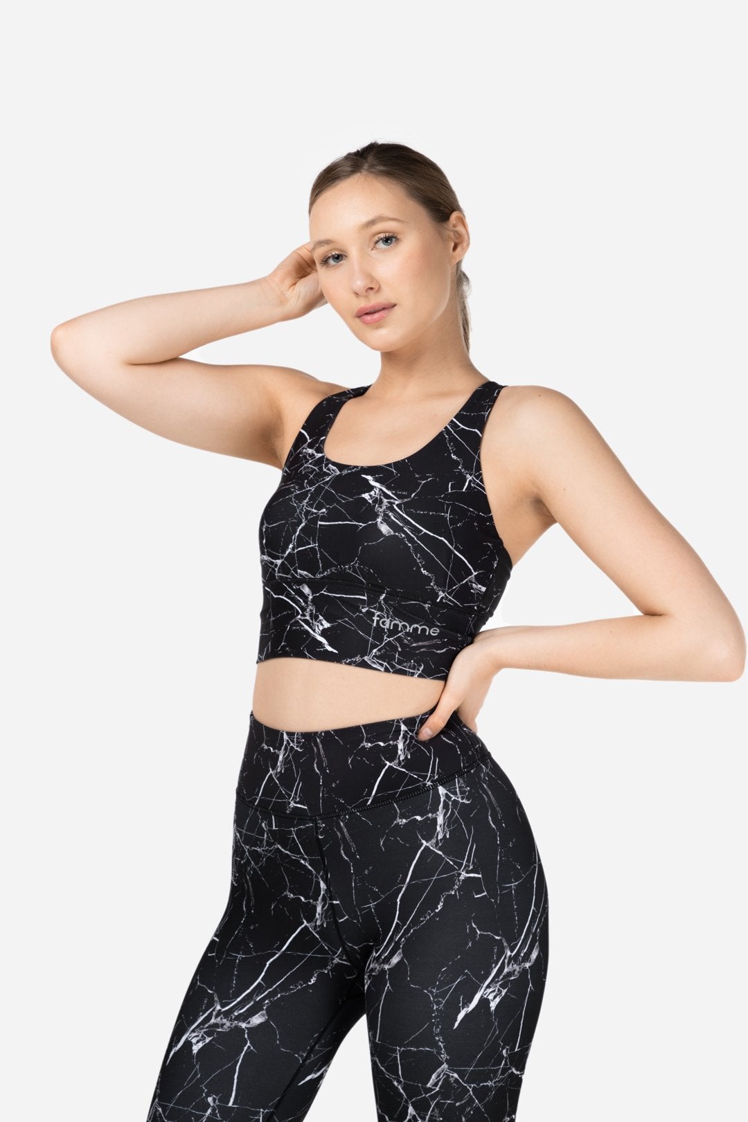 Marble Sports Bra - Sports bh for dame - Svart - Famme