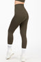 Green Ribbed Seamless Tights - for dame - Famme - Leggings